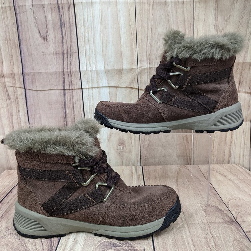 COLUMBIA Maragal Mid Boot Brown Suede Waterproof Winter Boots Sz 5.5 - Picture 7 of 9